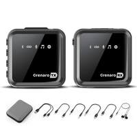 GRENARO Wireless Microphone with Noise Cancellation, S9 Pro Wireless Mic for for Youtubers, 165ft Transmission, System Compatible with DSLR Cameras/iPhone/Android/Live Streaming (S9 Pro Single Set)