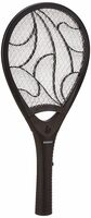 Amazon Brand - Solimo Anti-Mosquito Racquet, Insect Killer Bat with Rechargeable 500 mAh Battery and LED Light, Black