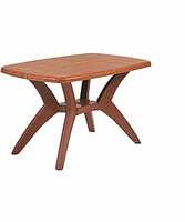 Supreme Melody 4 Seater Plastic Dining Table (Teak Wood)