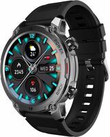 beatxp Terra 1.39” HD Display bluetooth calling rugged smart watch, Metal body, Functional crown, 366*366px, 500 nits, 60Hz refresh rate, Always On Display, 100+ Sports modes, Health Tracking (Black)