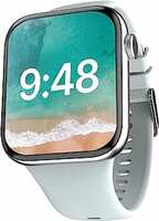 CrossBeats Hustl Smartwatch, Large 2.01” TruHue™ HD Display, Dual Speaker with BT Calling, 125+ Sports Mode, AI Health Tracking, SnapCharge™ Battery Upto 10days, 60Hz Refresh Rate Silver