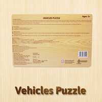 Funskool- Vehicle Wooden Peg Puzzle for Toddlers 1234 Ages, Early Learning Shape Puzzle Toy for Development of Kids 3 Years & Above with Puzzle Board.