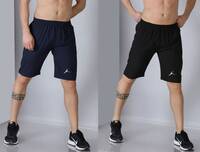 Pack of 2 Solid Men Black Sports Shorts