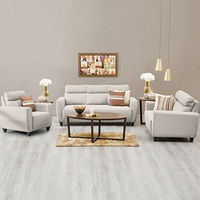 Home Centre Emily 5 Seater Fabric Sectional Sofa Set (Brown)