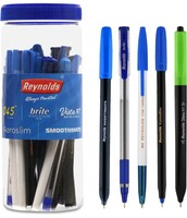 Reynolds BLUE BALL PEN COMBO 25 PENS JAR (8 PENS 045/8 PENS BRITE/ 3 PENS AEROSLIM/ 3 PENS VISTA RT/ 3 PENS SMOOTHMATE)