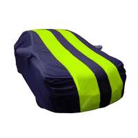 ARNV Branded Car Body Cover for Baleno Built Fabric, Comes with Pocket Mirror and Belt Blue & Yellow