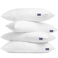 THE WOOD WHITE Microfiber Soft White Pillows Set of 4 18 x 28 Inches Or 46 x 71 cm Well-Filled Pillows for Sleeping