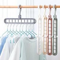 MAPPERZ Space Saving 9 Slots Hangers Multifunctional Smart Closet Organizer Wardrobe Clothing Cascading Hanger Design for Heavy Clothes, Shirts Pants Dresses- (Pack of 4)