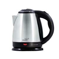 V-Guard VKS15 1.5 Litre Stainless Steel Electric Kettle / 1500 Watt / 100% Stainless Steel Interior / 100 Degree Wide Opening / Boil Dry Protection to Avoid Over Burning (Steel-Black)