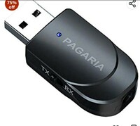 Limited-time deal: Pagaria 2 in 1 Bluetooth 5.0 Transmitter Receiver 3.5mm Stereo Audio Adapter with Mic, Easy Slide Switch Mode, Model: KN330