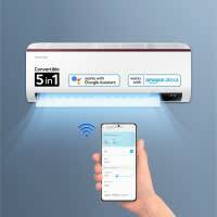 SAMSUNG Convertible 5-in-1 Cooling 2023 Model 2 Ton 3 Star Split Inverter AC with Wi-fi Connect