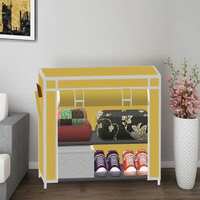 SPIRITED 2 Layer Solid PP Collapsible Wardrobe