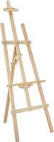 Amazon Brand - Solimo Wooden Easel with Adjustable Stand, 48cm x 145cm