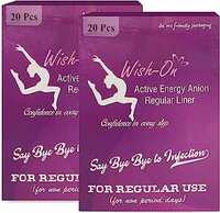 Wish-On Active Anergy Anion Regular Panty Liners For Womens | Panty Liners For Regular Use Non Period Days | Size-Regular | 40 Pcs - MOQ 2