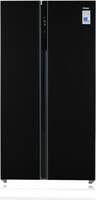 Lowest- Haier 630 L Frost Free Side by Side Convertible Refrigerator  (Black Steel, HRS-682KS)