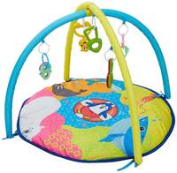 Supples Baby Play Gym Mat, Activity Play Gym for Baby with Hanging Toys, Baby Bedding for Newborn for 2+ Months (Animal Print)