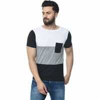 Modish Mens Multicolor Regular Fit Half Sleeve Round Neck T-Shirt For ₹159