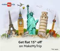MMT  :   Flat 15% Instant Discount* on Flights.  Exclusive offer on Amazon ICICI Card