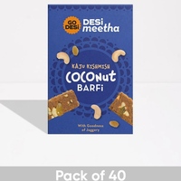 Go Desi Kaju Kishmish Barfi - Pack of 40 (500gm)