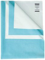3% Coupon Amazon Brand - Solimo Baby Water Resistant Dry Sheet, Small, 70cm x 50cm, Aqua Blue(Cotton)