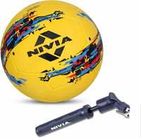 NIVIA Storm Football (Yellow) Size - 5 With Ball Pump Football - Size: 5