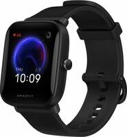 huami Bip U 1.4 HD display cornilla 3 reinforced glass and 5ATM water resistance Smartwatch  (Black Strap, Regular)