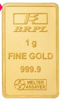 Bangalore Refinery 24k (999.9) 1gm Gold Bar