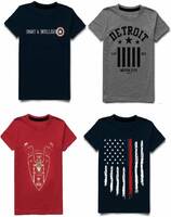 Gkidz  Baby Boys Printed Cotton Blend T Shirt  (Multicolor, Pack of 4) Size 3-4 Years