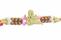 Rakhi Combo Of 2 Rakhi For Brother and Bhabhi Set/Premium Ganesh ji rakhi with designer Peacock rakhi/Bracelet Rakhi/Rakshabandhan Gift Card/Bhabhi Rakhi/ 2 /Pearls