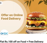 Paytm ONDC: Get Flat Rs.100 OFF +Free Delivery(upto Rs.50) on Min. Rs.200 Food Order(deal)