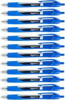AmazonBasics Retractable Gel Ink Pens - Fine Point, Blue, 12-Pack