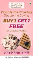 buy 1 get 1 offer at sweet county through out mumbai
