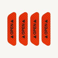 Careflection Car Door Reflective Open Warning Safety Sticker (Red), Plastic