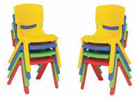 MRP ERROR Little Fingers Baby Plastic Kids Chair (L33 X B31 X H51 cm),(Pack 10 Chairs)