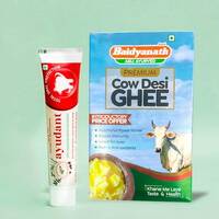 Baidyanath Jhansi Premium CowDesi Ghee with Ayurdant Toothpaste Combo Family Pack