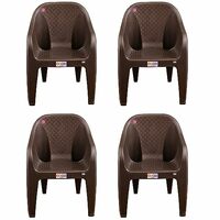 AVRO FURNITURE 9100 Plastic Chairs Set of 4 Matt and Gloss Pattern