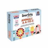 Smartivity Junior Animals & A-to-Z Pre-School STEAM Learning Educational Toy Art & Craft Play 11 in 1 Activity Kit Gift Box 2 - 5 yrs Toddler Baby Augmented Reality Coloring FREE APP Interactive Flash Cards
