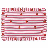 OYO BABY Mustard Seeds Pillow for Baby Head Shaper | sarso Pillow for New Born Baby 0 to 12 Month, Pink (Strawberry Printed)