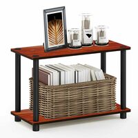 Furniture Cafe Wooden Multipurpose Turn-n-Tube Engineered Wood End Table Beside Sofa Side Table Corner Night Stand for Hallway Living Room Bed Room Home Office