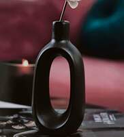 Black Ceramic Ryan Table Vases,