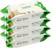 NOVEL Baby Wipes 80 Sheets pack of 4/with Lid  (320 Wipes)