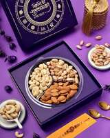 Rakhi for Brother with Gift Rakhi Set Rakhi Dry Fruits Gift Pack Rakhi Gift Dry Fruits Combo Pack Purple Binge Box Cashew Almond Pista AUM the Mantra Rakhi