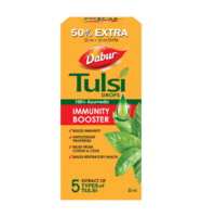 Dabur TULSI  DROPS IMMUNITY  BOOSTER  50 % EXTRA  Good for Cough Cold Can be location specific 