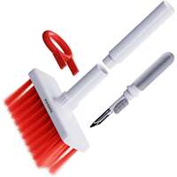 Keyboard & Earphone Cleaner Keyboard Cleaning Brush Laptop Cleaning Kit Cleaning Pen for Airpods Cleaner Soft Brush, Airpods Cleaning Kit, Phone Cleaner,Earphones Case (red)