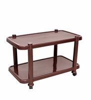 MAHARAJA T-4 Coffee Table for Home & Office | Center Coffee Table for Living Room | Plastic Coffee Table (Finish Color - Dark Brown)