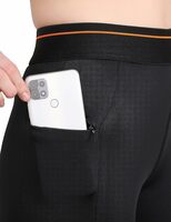 NEVER LOSE Womens Running Workout Yoga Shorts Pants Half Tights With One Side Zip Pockets