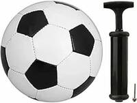 CKEPS Sports Black & White Football Size-5 ( 1 Football) with || Pump Free || Football - Size: 5 (Pack of 3)