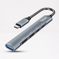 Tizum 5 in 1 USB Type C Docking Station - Type C to USB 3.0, 2 USB 2.0, Voltage & Heat Protection, Fast Data Transfer Upto 4.8 Gbps