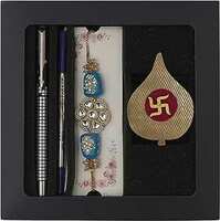 Parker Raksha Bandhan Giftset Vector Special Edition Roller Ball Pen With Rakhi|Blue