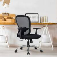 Green Soul® Crystal V2 Mid Back Mesh Ergonomic Office Chair, Home Computer Desk Chair with Smart Synchro-Tilt Mechanism, 1D Adjustable Armrests, Adjustable Lumbar Support & Heavy Duty Metal Base